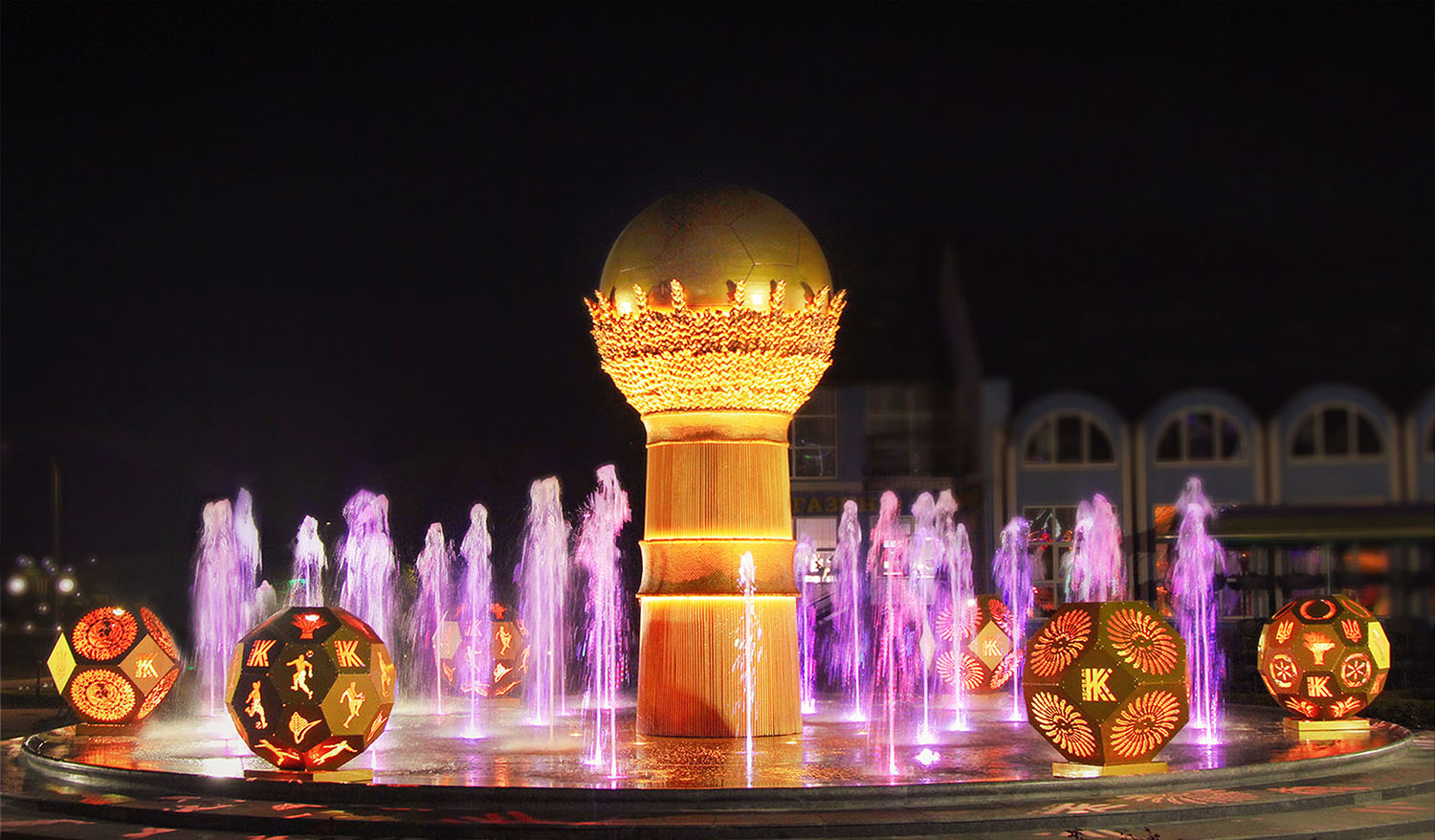"FC Kolos" - Public art fountain with a sculptural composition - Фото №2