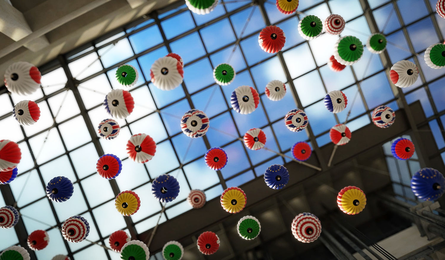 «Воздушные шары» Кинетическая инсталляция для аэропортов - Фото №6