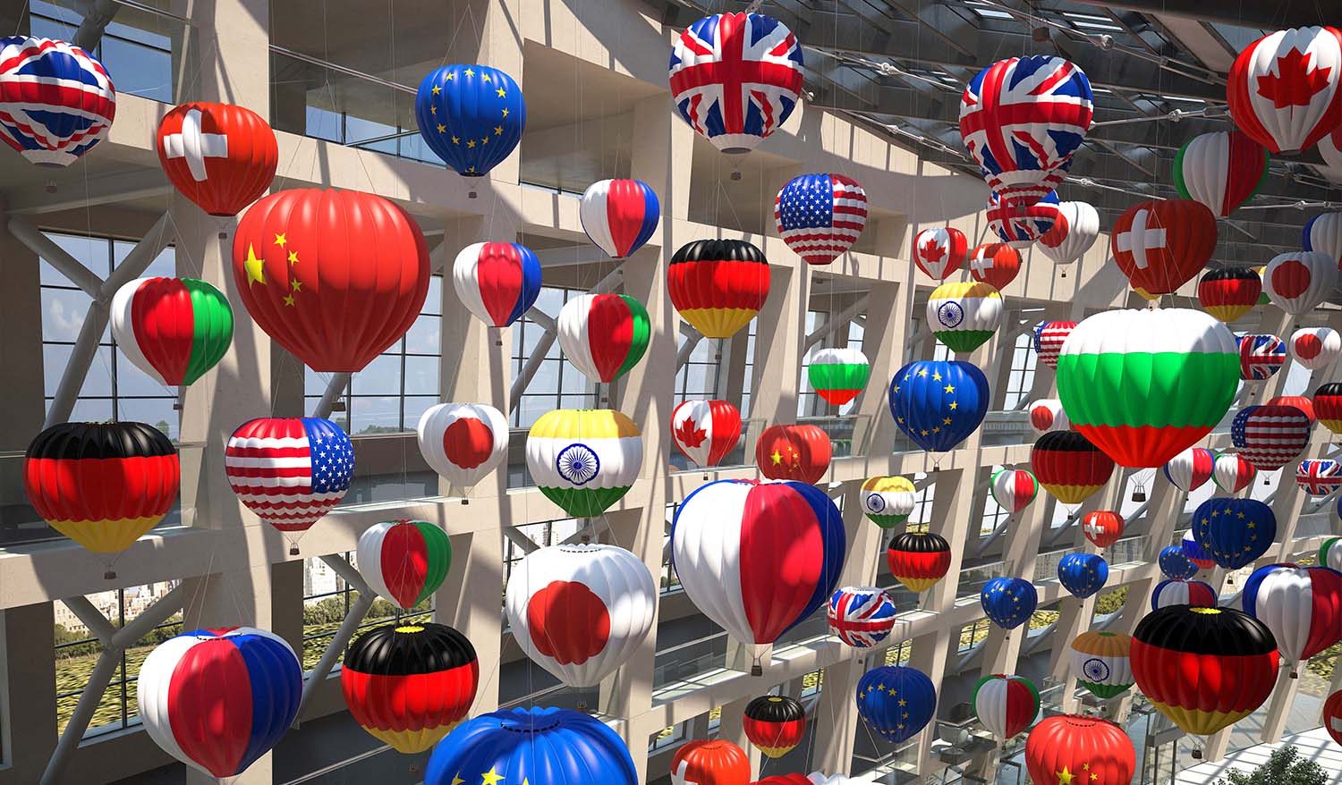 «Воздушные шары» Кинетическая инсталляция для аэропортов - Фото №2