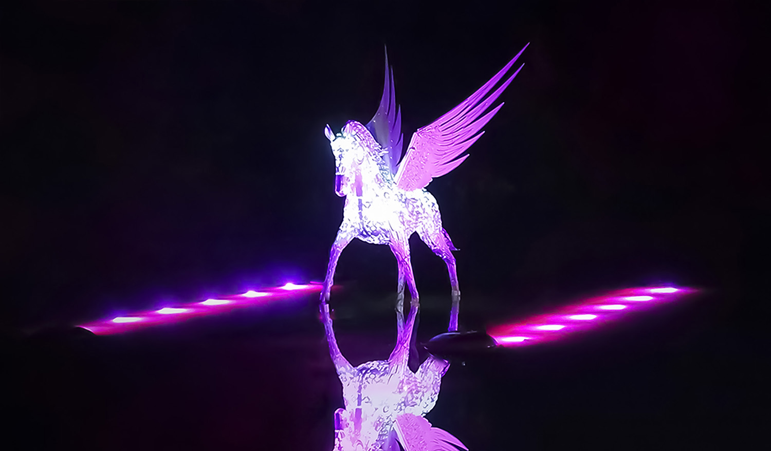 "Rising Pegasus" public art installation