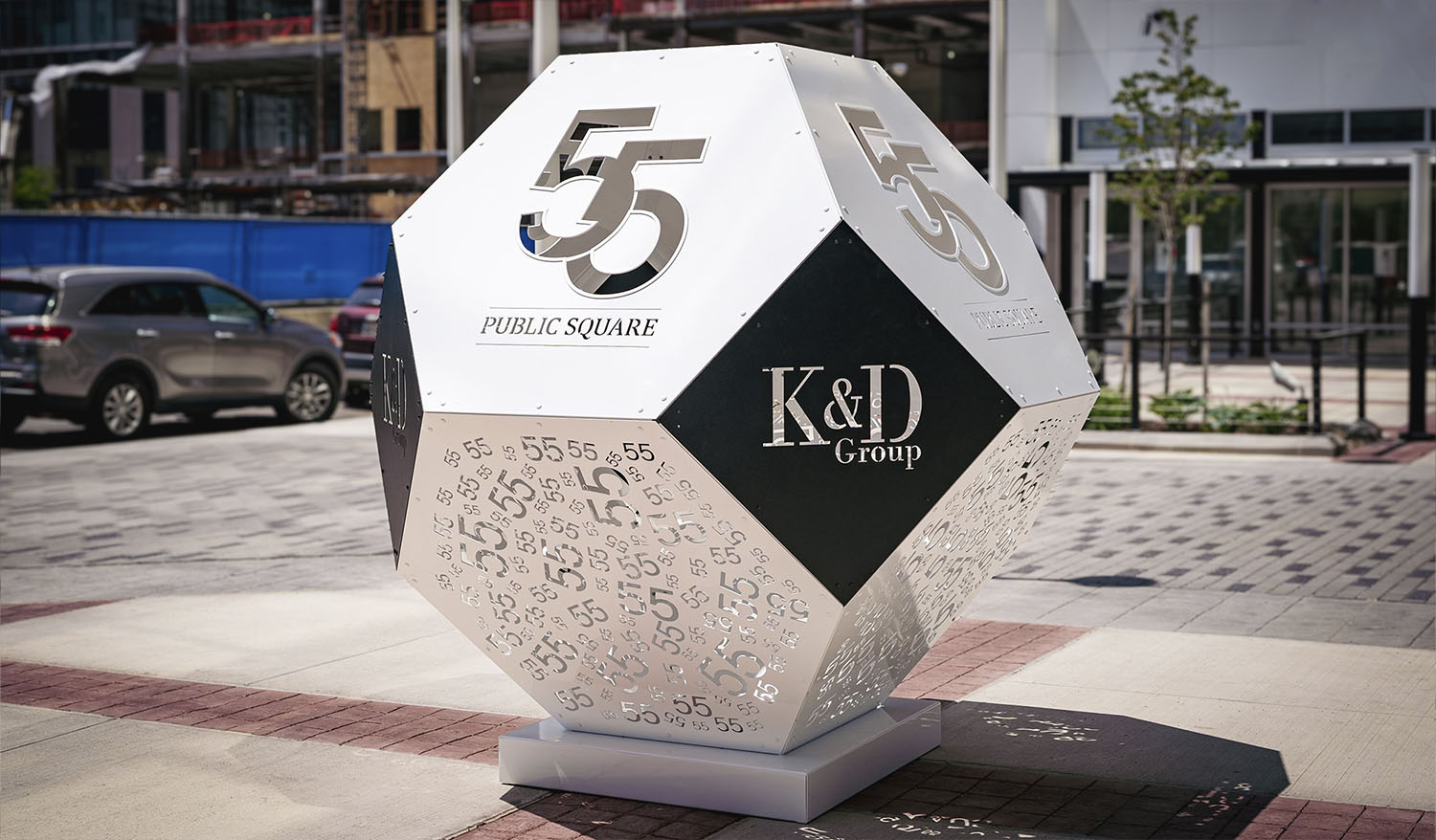 "Polygon 55" public art installation
