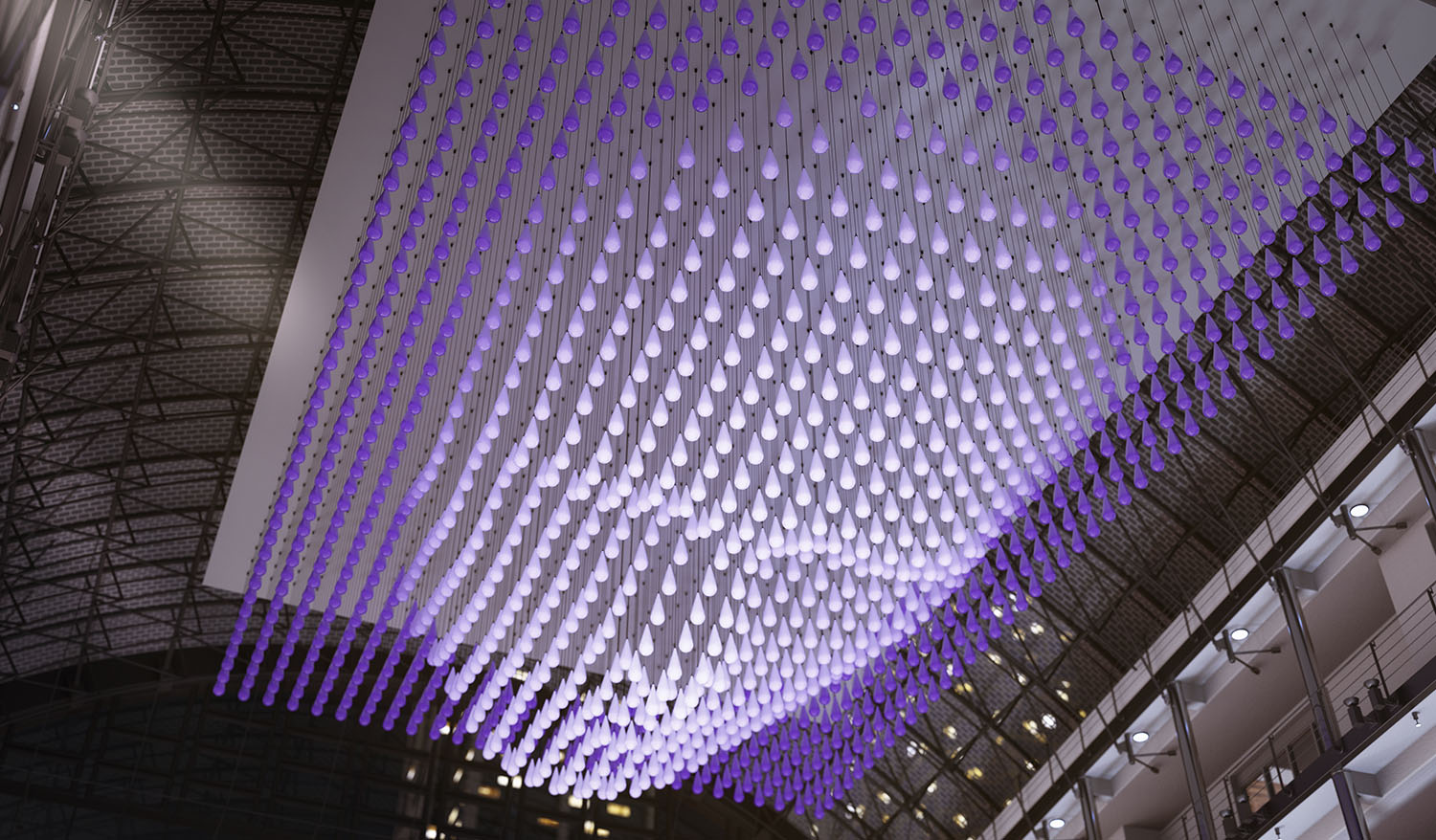 «Небесная симфония»  Кинетическая световая инсталляция