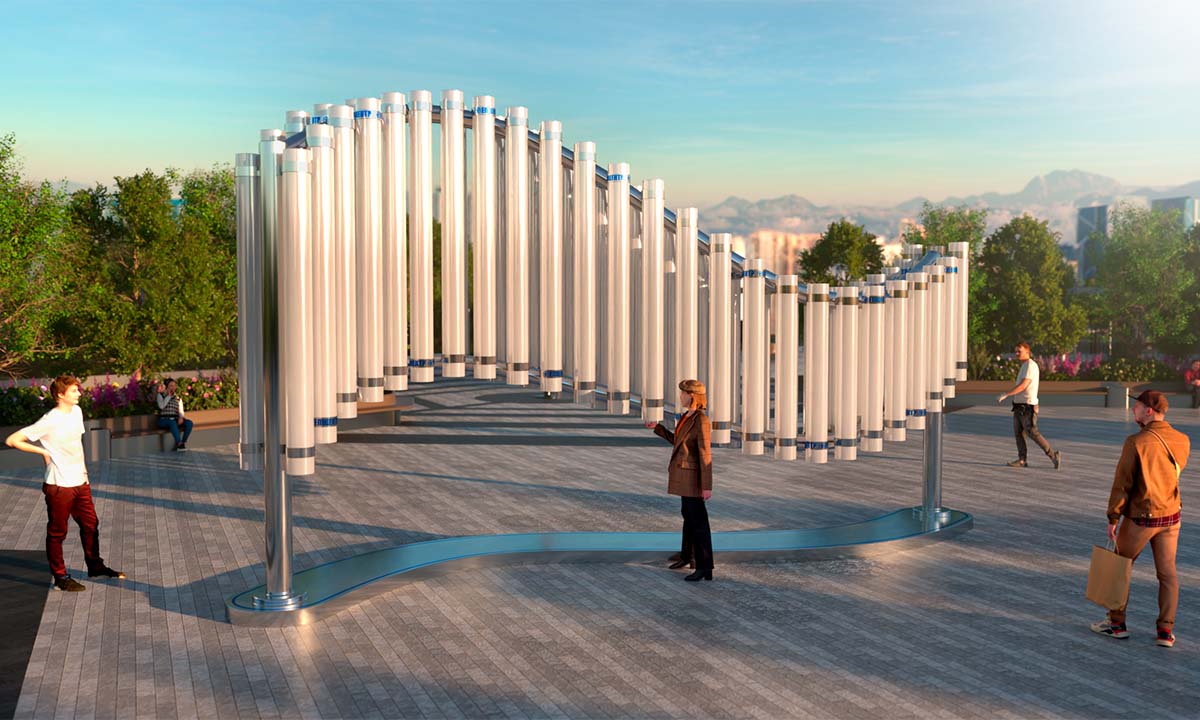 «Волшебные потоки» Интерактивный  паблик-арт