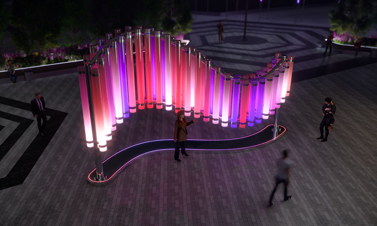 «Волшебные потоки» Интерактивный  паблик-арт - Фото №5