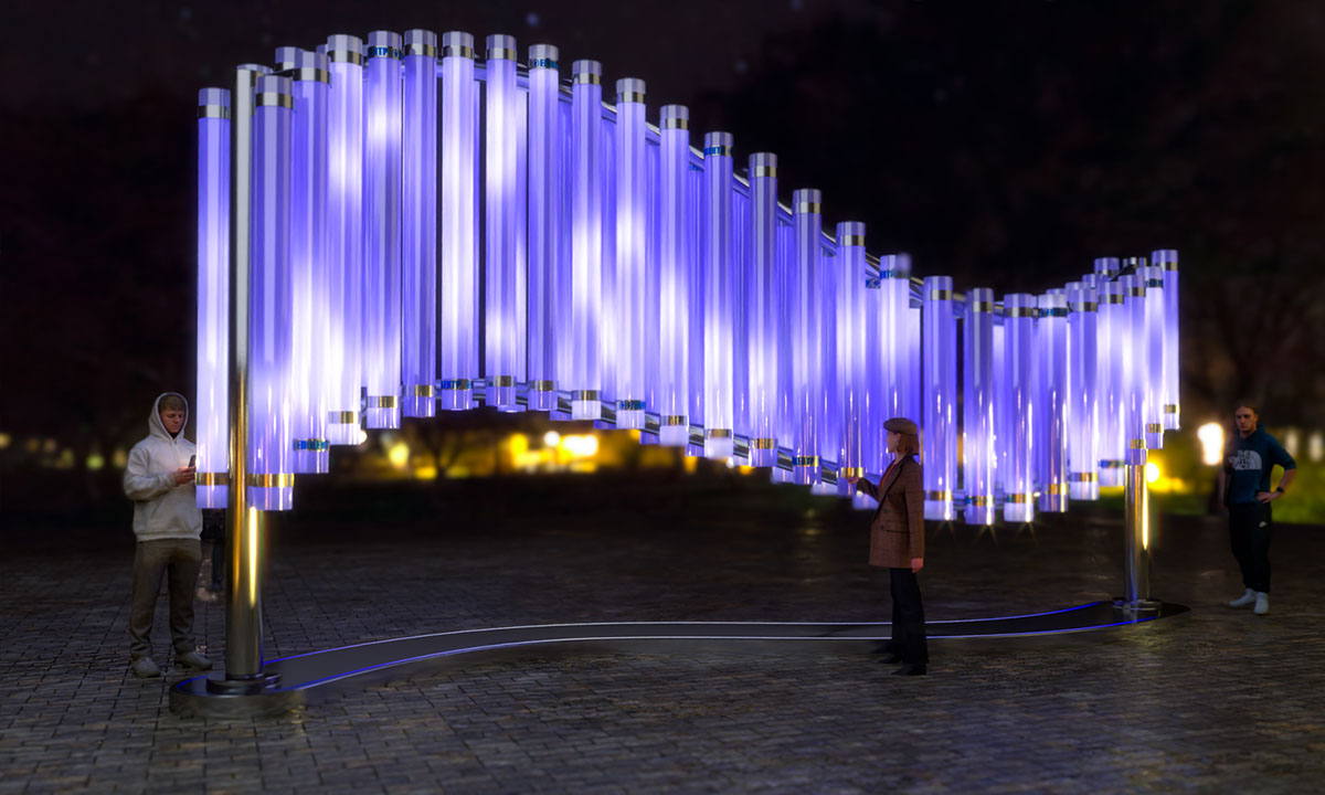 «Волшебные потоки» Интерактивный  паблик-арт - Фото №6