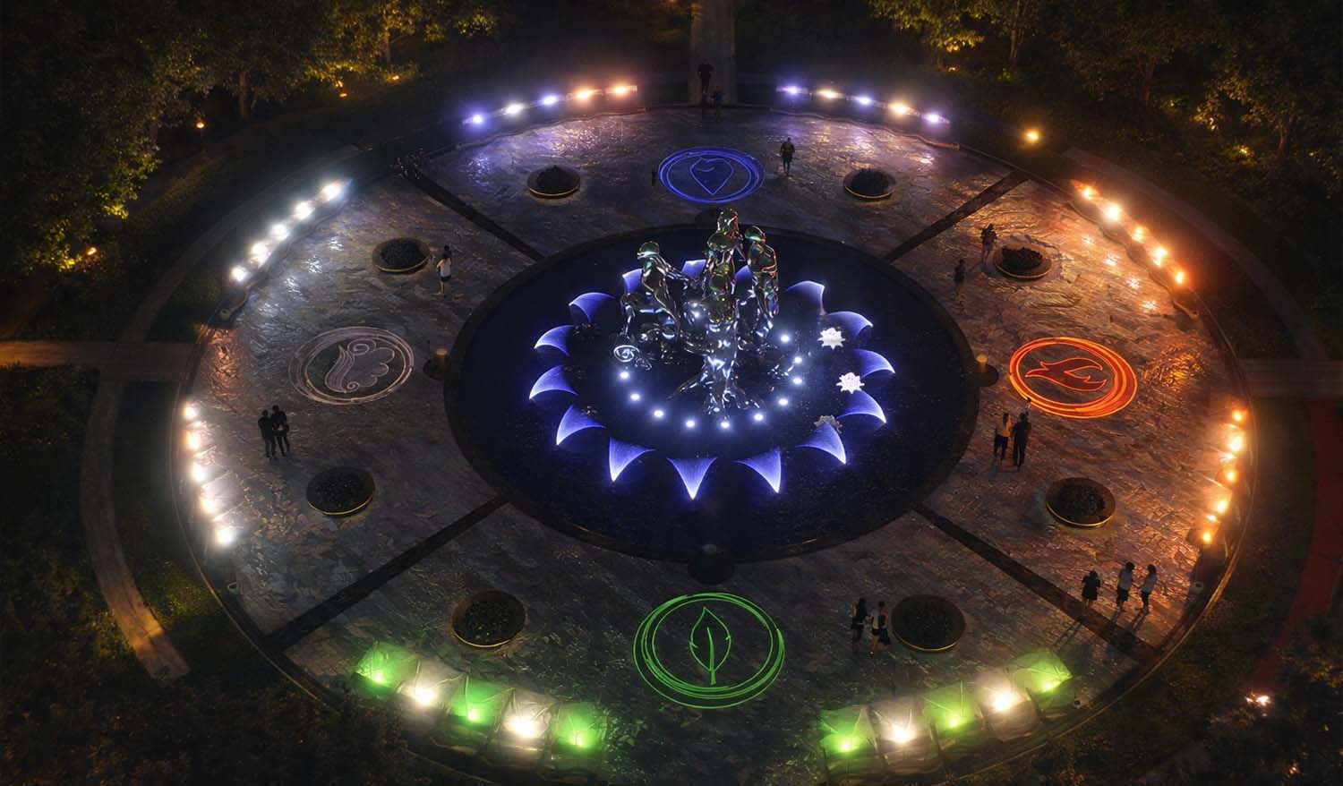 "Төрт Стихия"Интерактивті фонтан/Қоғамдық өнер - Фото №6